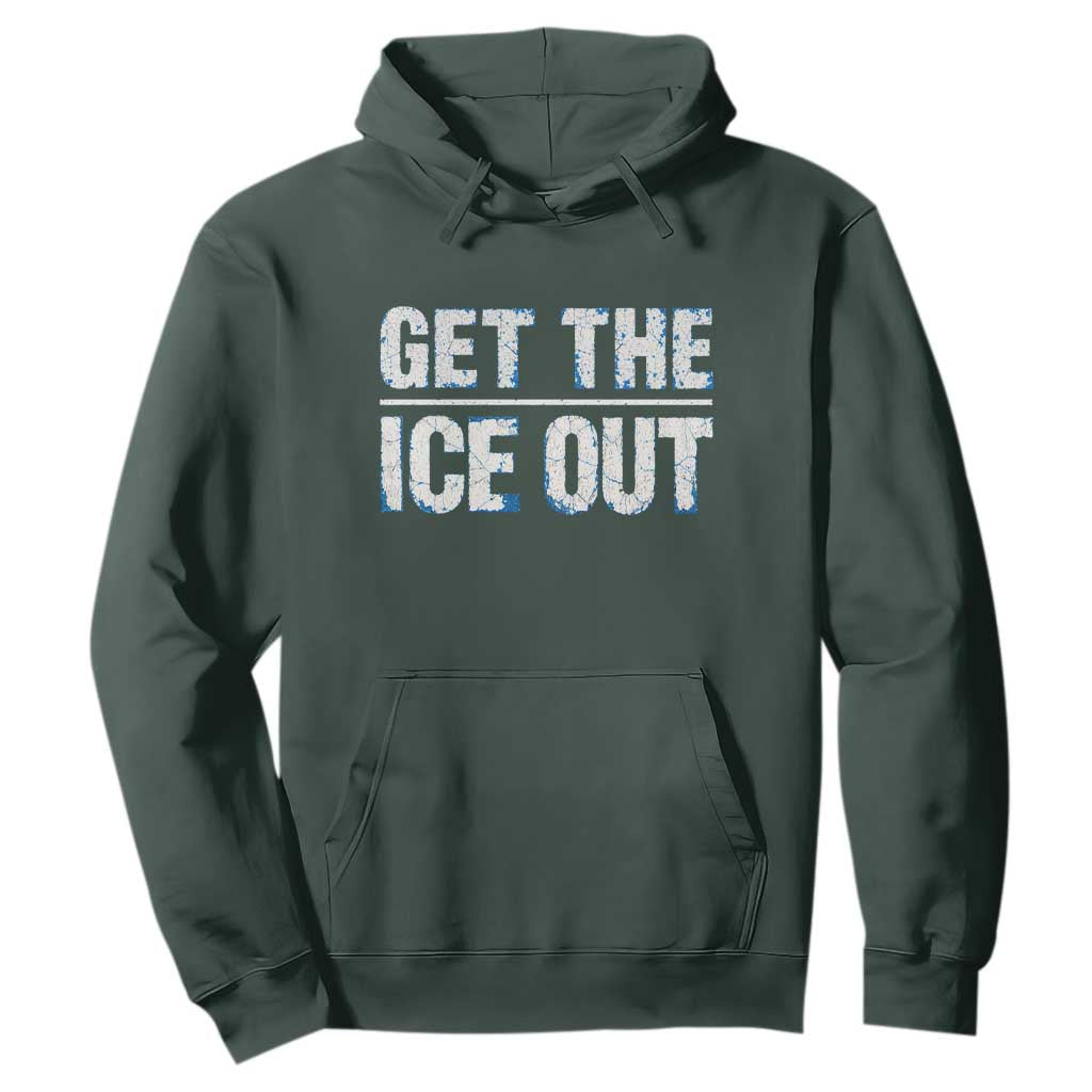 Minnesota Resist Anti ICE Immigration Protest Ladies Hoodie TS14 Dark Forest Green Print Your Wear