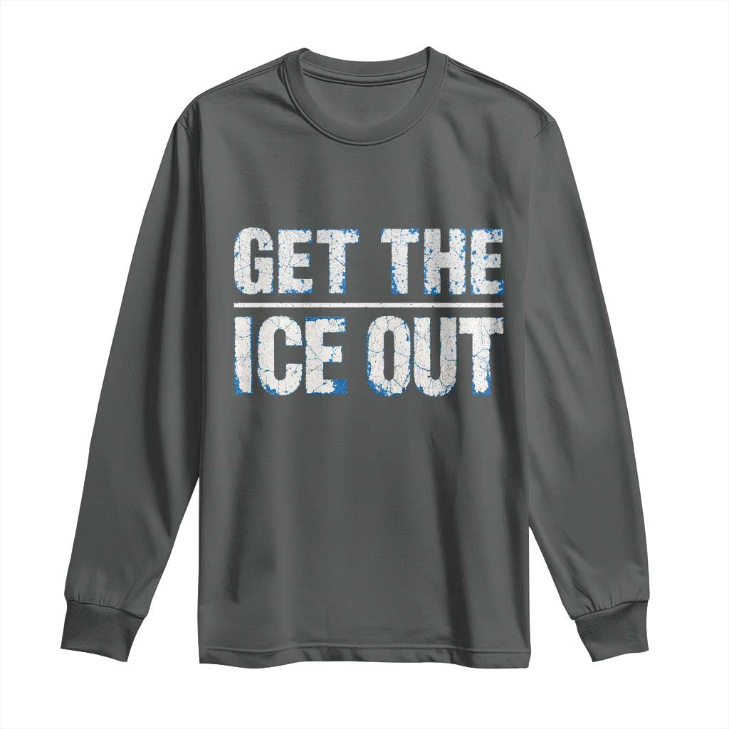 Minnesota Resist Anti ICE Immigration Protest Ladies Long Sleeve Shirt TS14 Dark Heather Print Your Wear