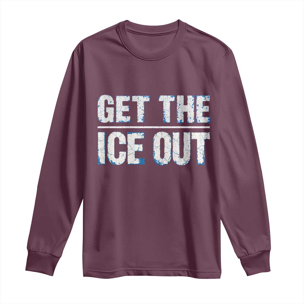 Minnesota Resist Anti ICE Immigration Protest Ladies Long Sleeve Shirt TS14 Maroon Print Your Wear