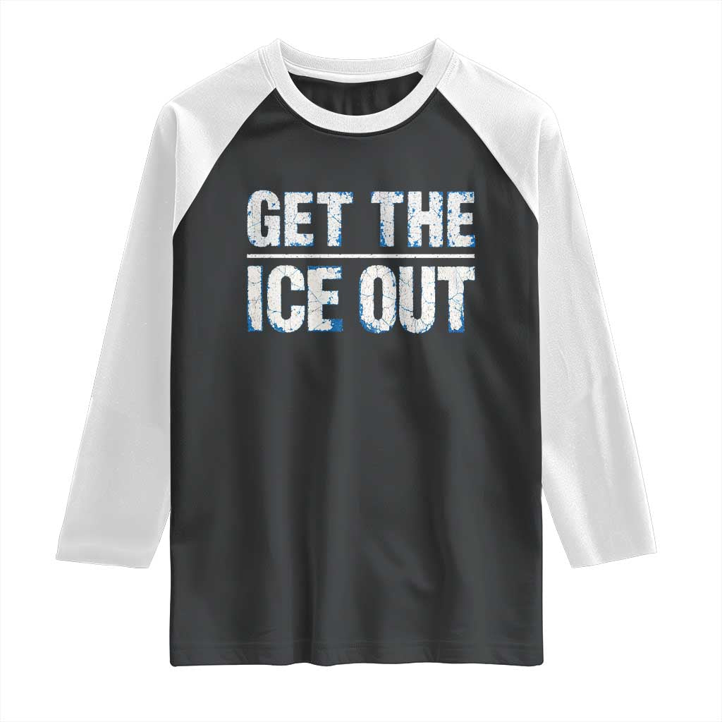 Minnesota Resist Anti ICE Immigration Protest Ladies Raglan Shirt TS14 Black White Print Your Wear