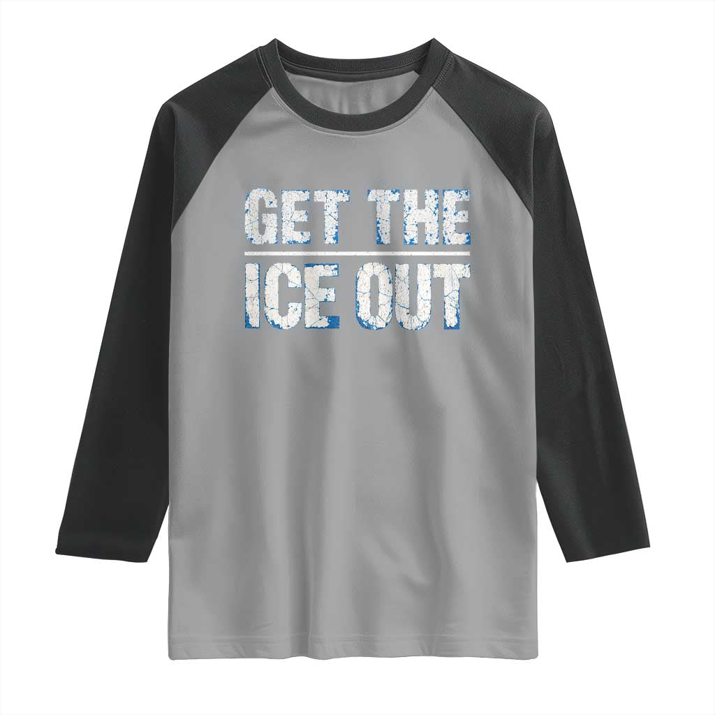 Minnesota Resist Anti ICE Immigration Protest Ladies Raglan Shirt TS14 Sport Gray Black Print Your Wear