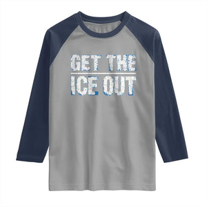 Minnesota Resist Anti ICE Immigration Protest Ladies Raglan Shirt TS14 Sport Gray Navy Print Your Wear