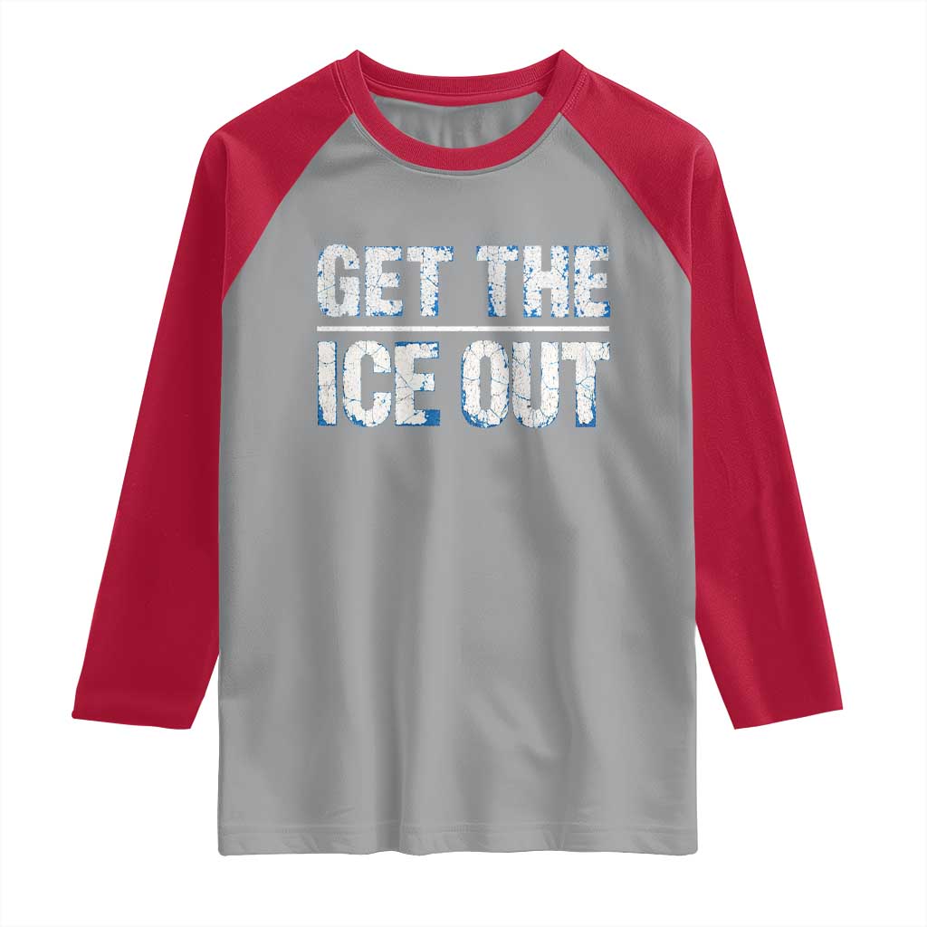 Minnesota Resist Anti ICE Immigration Protest Ladies Raglan Shirt TS14 Sport Gray Red Print Your Wear