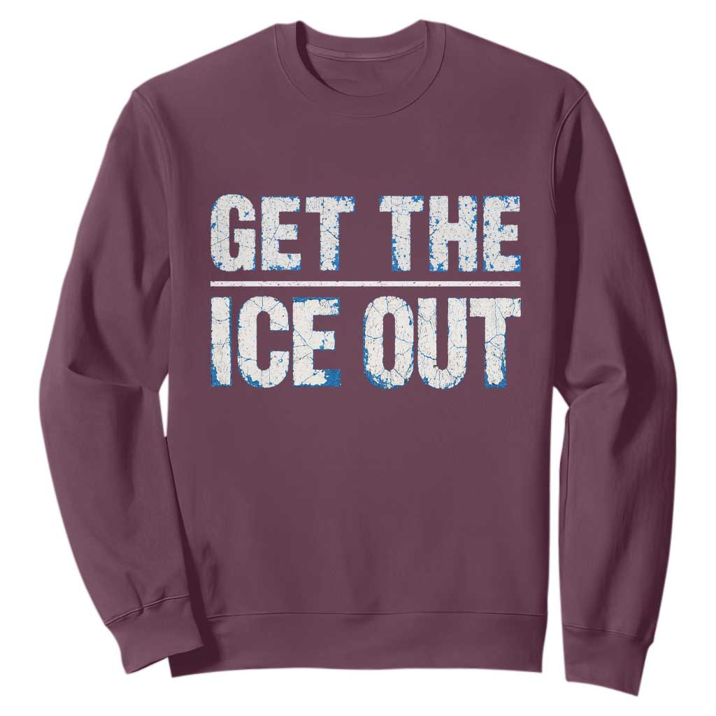 Minnesota Resist Anti ICE Immigration Protest Ladies Sweatshirt TS14 Maroon Print Your Wear