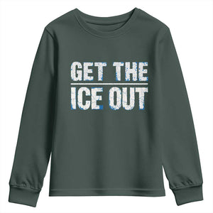 Minnesota Resist Anti ICE Immigration Protest Ladies Youth Sweatshirt TS14 Dark Forest Green Print Your Wear