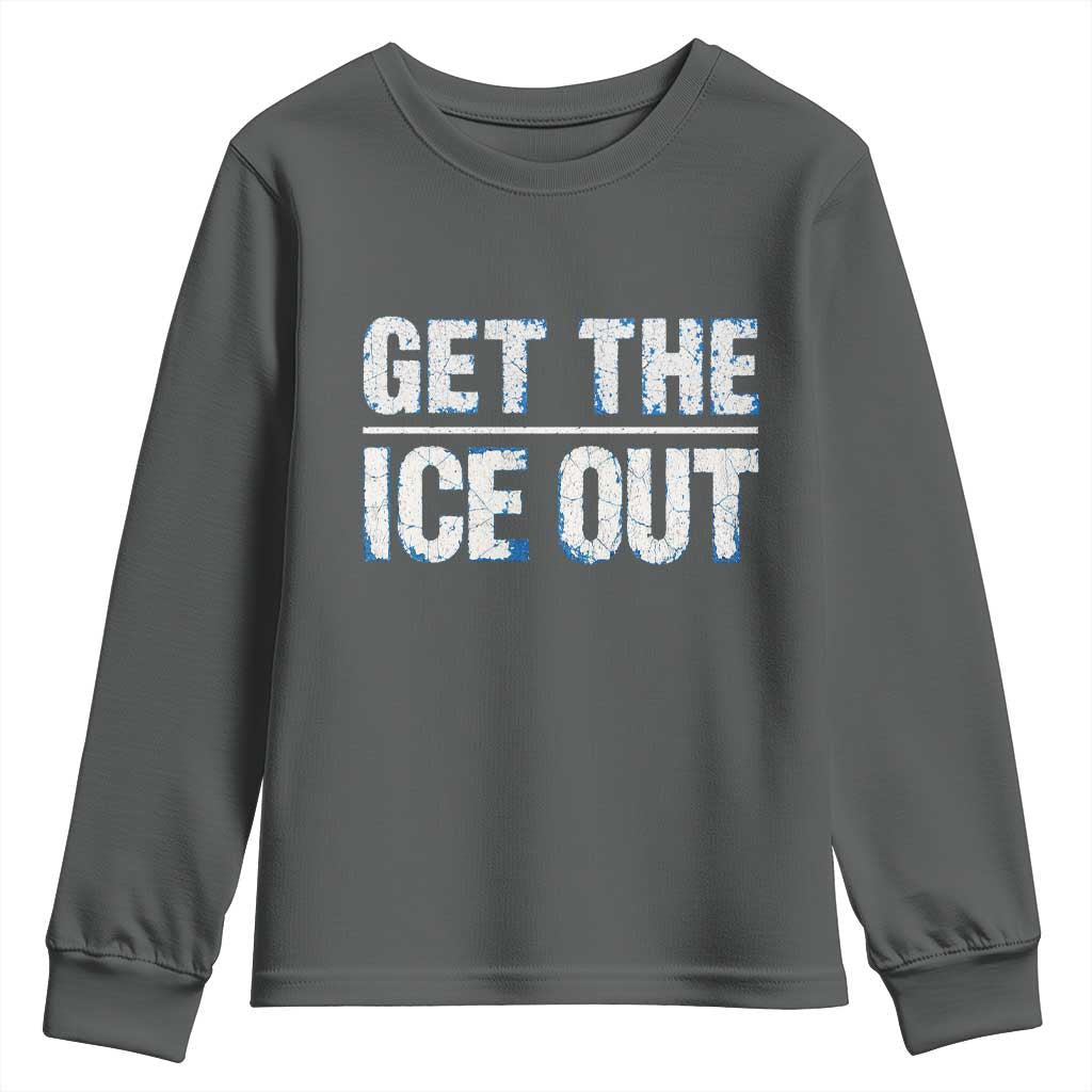 Minnesota Resist Anti ICE Immigration Protest Ladies Youth Sweatshirt TS14 Dark Heather Print Your Wear