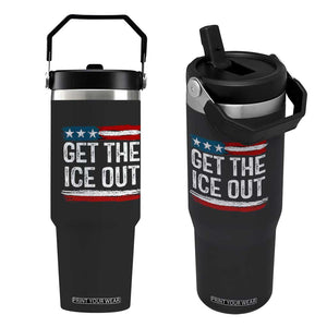 Anti ICE Immigration Protest Human Rights Flip Straw Tumbler TS14 One Size: 30 oz Black Print Your Wear