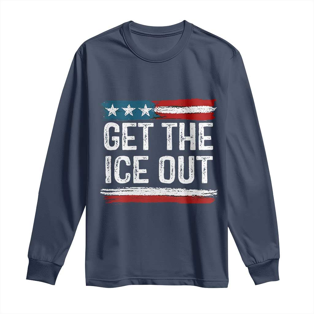 Anti ICE Immigration Protest Human Rights Long Sleeve Shirt TS14 Navy Print Your Wear