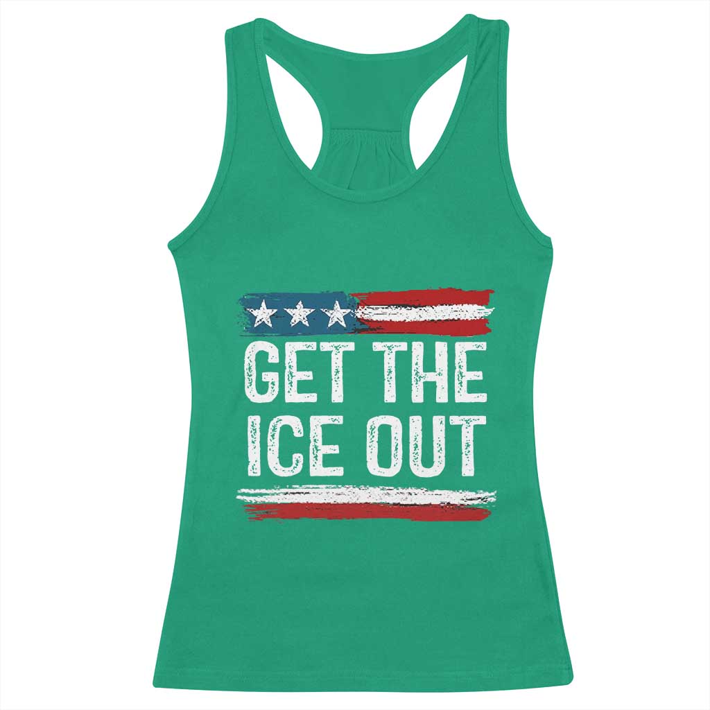 Anti ICE Immigration Protest Human Rights Racerback Tank Top TS14 Irish Green Print Your Wear