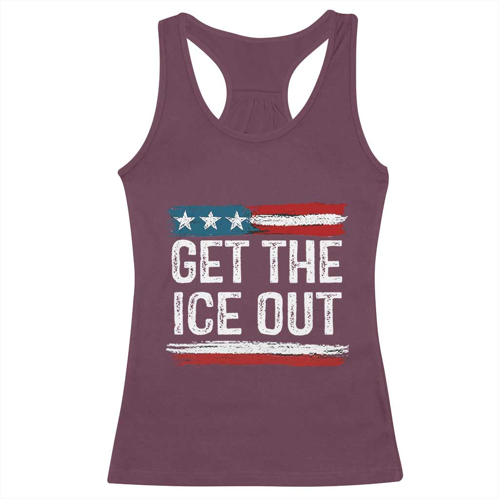 Anti ICE Immigration Protest Human Rights Racerback Tank Top TS14 Maroon Print Your Wear