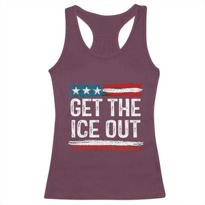 Anti ICE Immigration Protest Human Rights Racerback Tank Top TS14 Maroon Print Your Wear