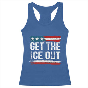 Anti ICE Immigration Protest Human Rights Racerback Tank Top TS14 Royal Blue Print Your Wear