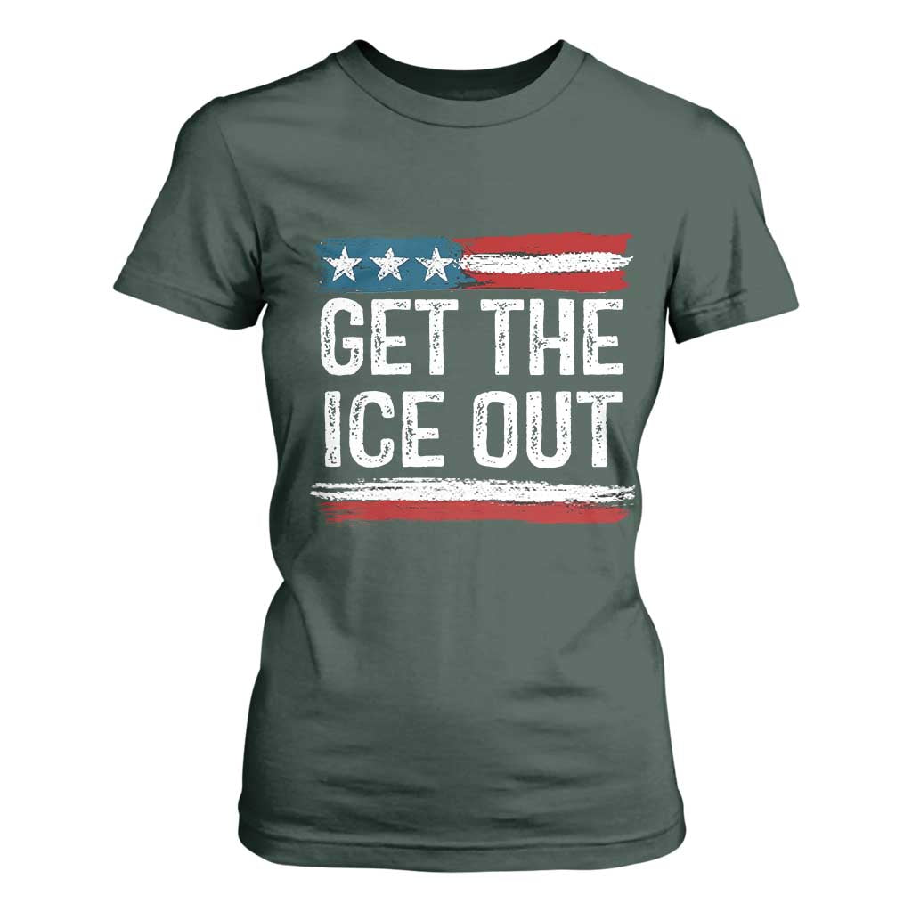 Anti ICE Immigration Protest Human Rights T Shirt For Women TS14 Dark Forest Green Print Your Wear