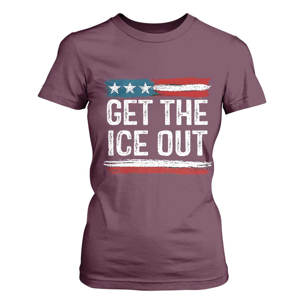 Anti ICE Immigration Protest Human Rights T Shirt For Women TS14 Maroon Print Your Wear