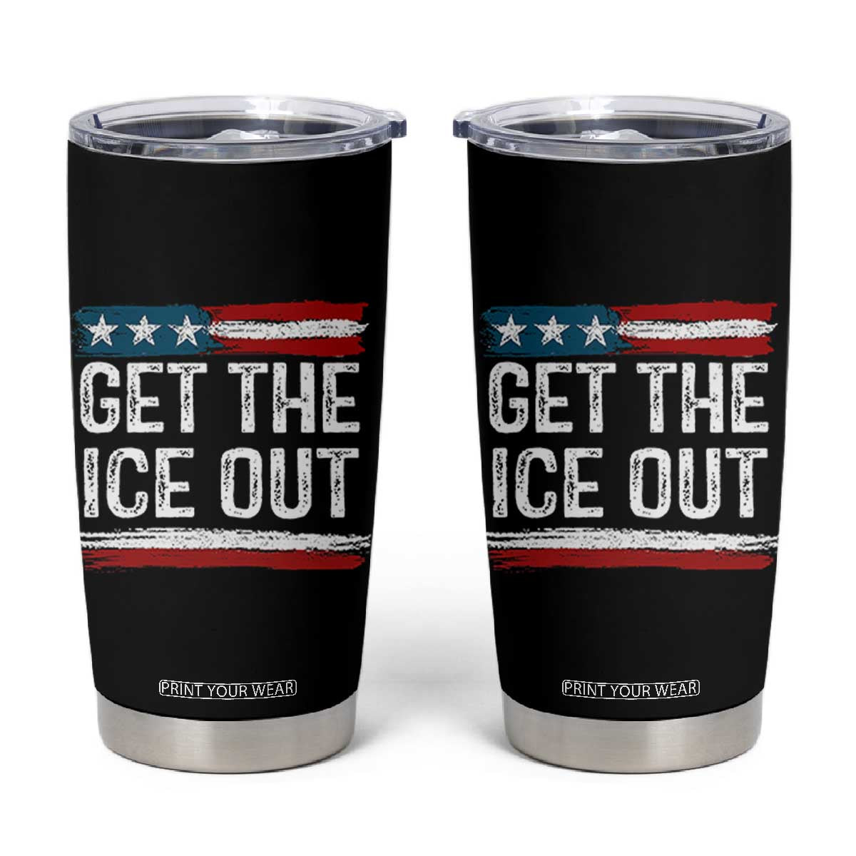 Anti ICE Immigration Protest Human Rights Tumbler Cup TS14 Black Print Your Wear