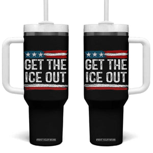 Anti ICE Immigration Protest Human Rights Tumbler With Handle TS14 One Size: 40 oz Black Print Your Wear