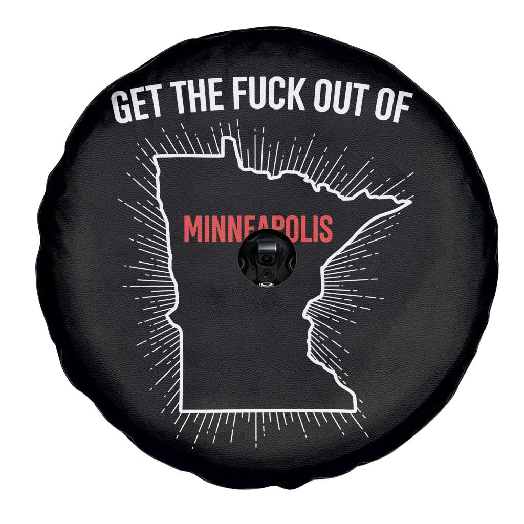 Get The Fck Out Of Minneapolis Spare Tire Cover Minnesota Resist Anti ICE Immigration Protest Ladies TS14 Print Your Wear