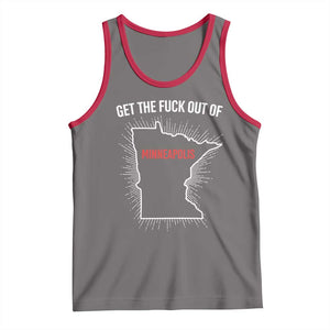 Get The Fck Out Of Minneapolis Tank Top Minnesota Resist Anti ICE Immigration Protest Ladies TS14 Deep Heather Red Print Your Wear