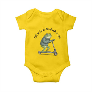 Funny Frog Anti ICE Political Protest Baby Onesie Off To Be Radical Left Scum TS14 Daisy Print Your Wear