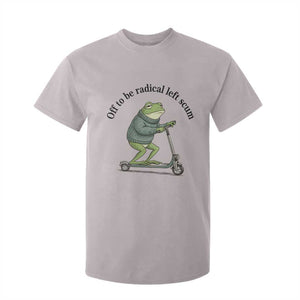 Funny Frog Anti ICE Political Protest T Shirt For Kid Off To Be Radical Left Scum TS14 Ice Gray Print Your Wear
