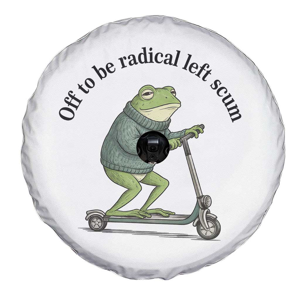 Funny Frog Anti ICE Political Protest Spare Tire Cover Off To Be Radical Left Scum TS14 Print Your Wear