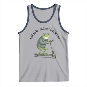 Funny Frog Anti ICE Political Protest Tank Top Off To Be Radical Left Scum TS14 Athletic Heather Navy Print Your Wear