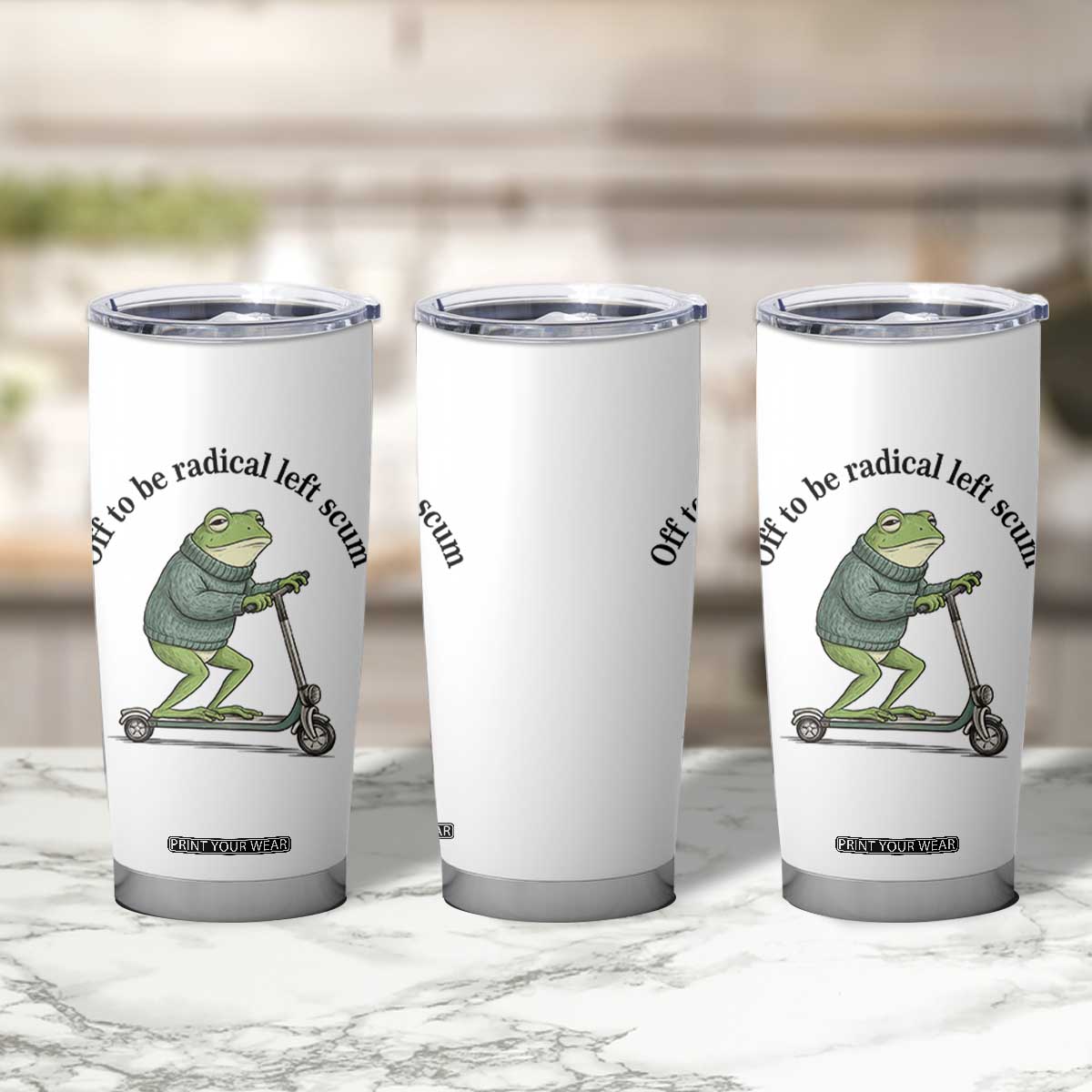 Funny Frog Anti ICE Political Protest Tumbler Cup Off To Be Radical Left Scum TS14 Print Your Wear