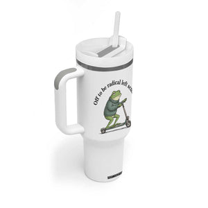 Funny Frog Anti ICE Political Protest Tumbler With Handle Off To Be Radical Left Scum TS14 Print Your Wear