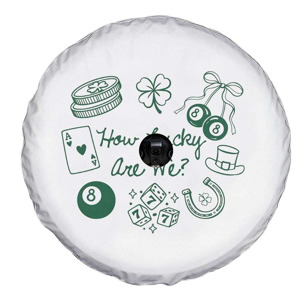 How Lucky Are We Spare Tire Cover Irish Shamrock Horseshoe St Patricks Day TS14 Print Your Wear