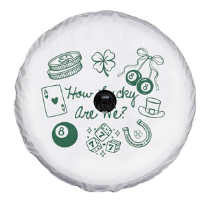 How Lucky Are We Spare Tire Cover Irish Shamrock Horseshoe St Patricks Day TS14 Print Your Wear
