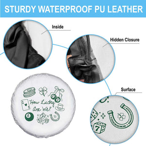 How Lucky Are We Spare Tire Cover Irish Shamrock Horseshoe St Patricks Day TS14 Print Your Wear