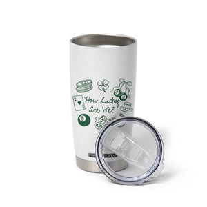 How Lucky Are We Tumbler Cup Irish Shamrock Horseshoe St Patricks Day TS14 Print Your Wear