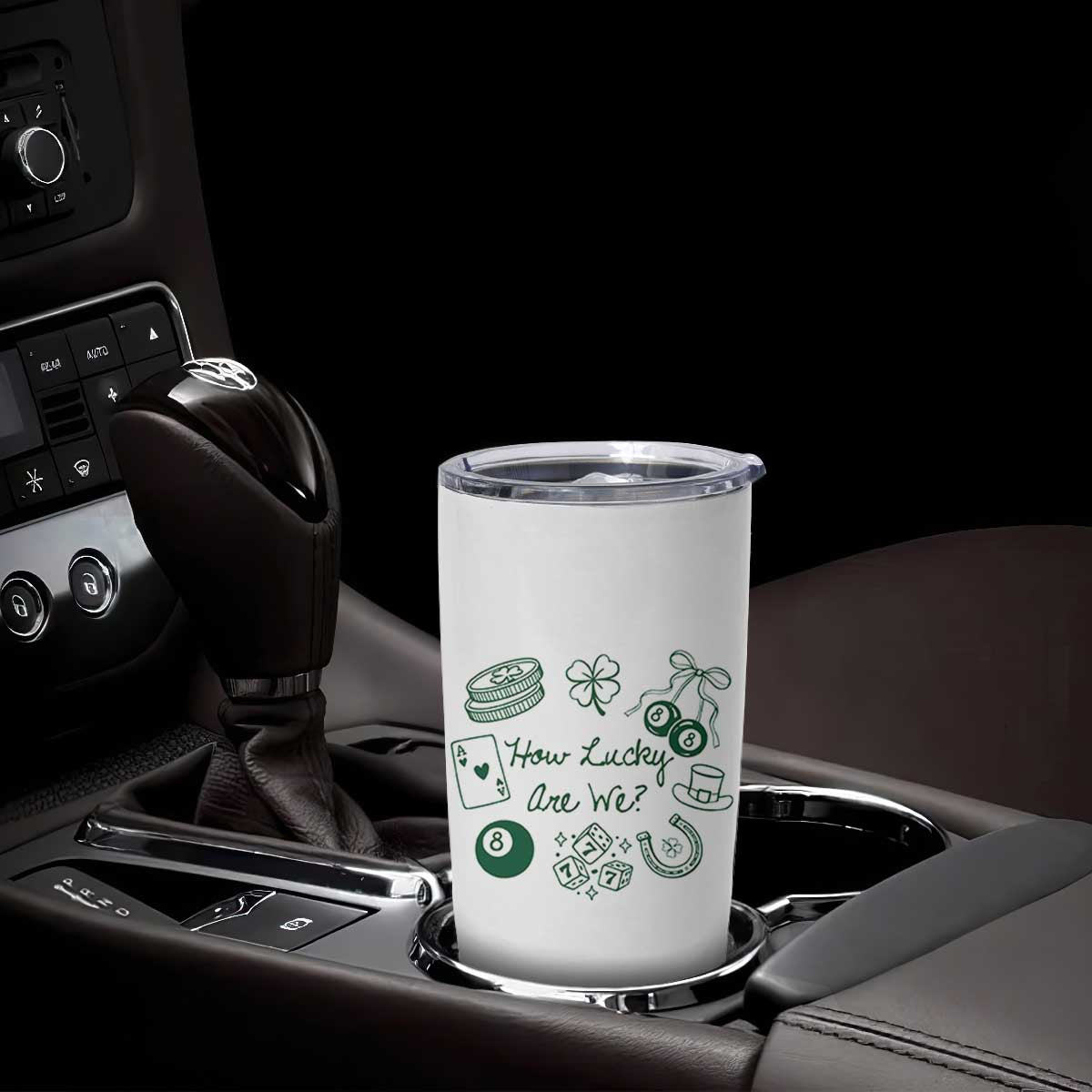 How Lucky Are We Tumbler Cup Irish Shamrock Horseshoe St Patricks Day TS14 Print Your Wear
