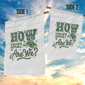 How Lucky Are We Garden Flag Cowboy Western St Patrick's Day TS14 Print Your Wear