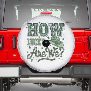 How Lucky Are We Spare Tire Cover Cowboy Western St Patrick's Day TS14 White Print Your Wear
