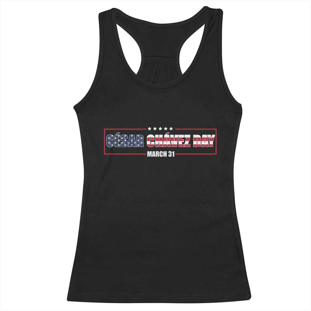 Cesar Chavez Racerback Tank Top Hispanic Heritage Month Mexican Immigrant TS14 Black Print Your Wear