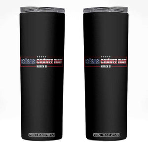 Cesar Chavez Skinny Tumbler Hispanic Heritage Month Mexican Immigrant TS14 Black Print Your Wear
