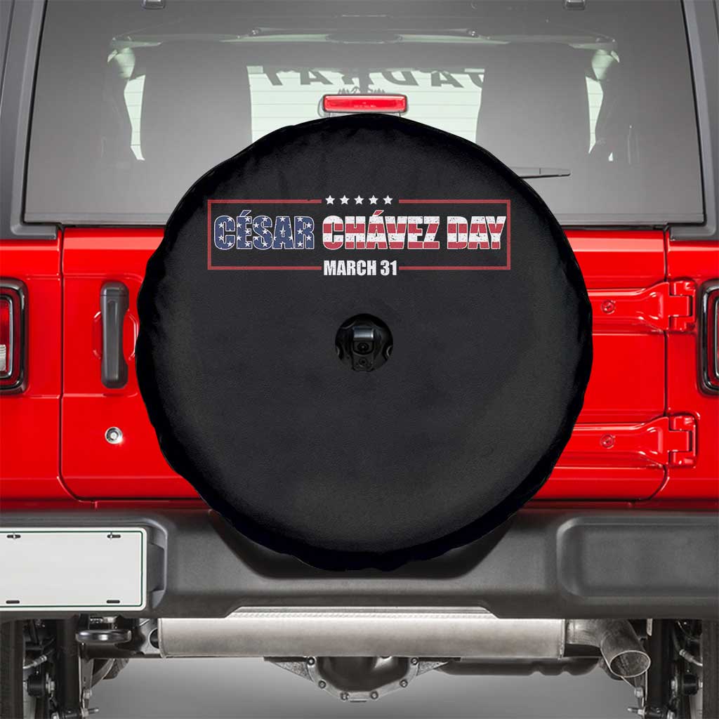 Cesar Chavez Spare Tire Cover Hispanic Heritage Month Mexican Immigrant TS14 Black Print Your Wear