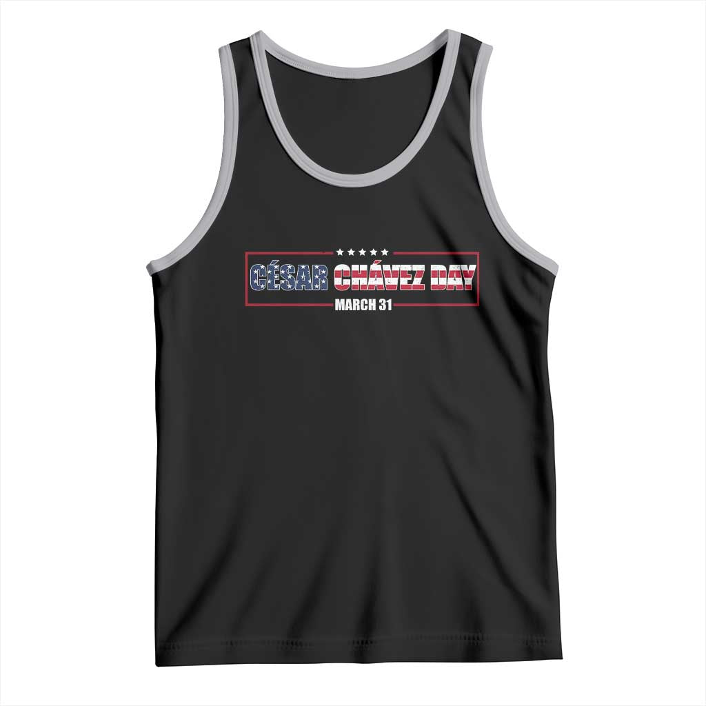Cesar Chavez Tank Top Hispanic Heritage Month Mexican Immigrant TS14 Black Athletic Heather Print Your Wear