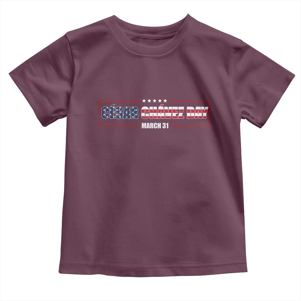 Cesar Chavez Toddler T Shirt Hispanic Heritage Month Mexican Immigrant TS14 Maroon Print Your Wear