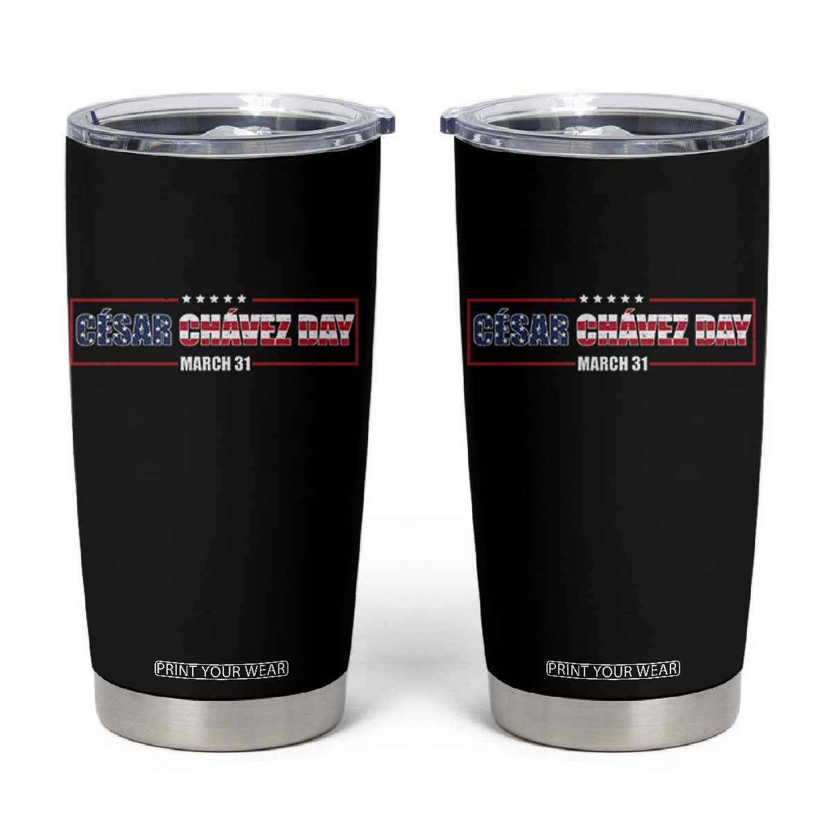 Cesar Chavez Tumbler Cup Hispanic Heritage Month Mexican Immigrant TS14 Black Print Your Wear