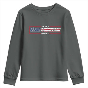 Cesar Chavez Youth Sweatshirt Hispanic Heritage Month Mexican Immigrant TS14 Dark Heather Print Your Wear