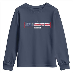 Cesar Chavez Youth Sweatshirt Hispanic Heritage Month Mexican Immigrant TS14 Navy Print Your Wear