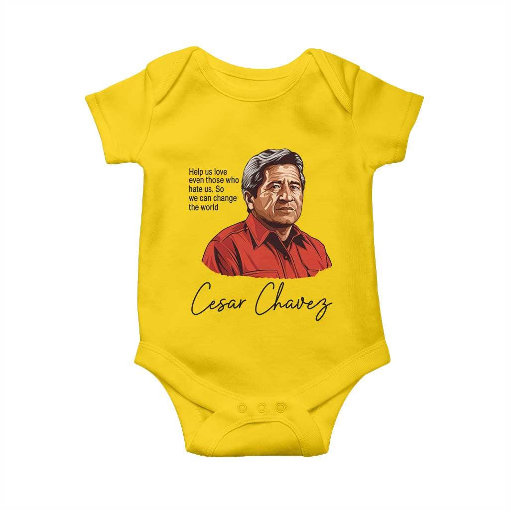 Cesar Chavez Quote Baby Onesie 31 March Celebration Day TS14 Daisy Print Your Wear