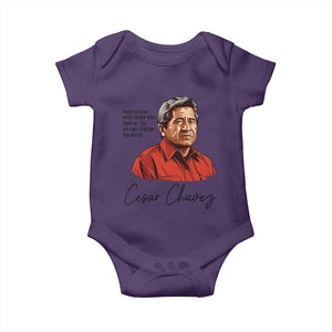Cesar Chavez Quote Baby Onesie 31 March Celebration Day TS14 Purple Print Your Wear