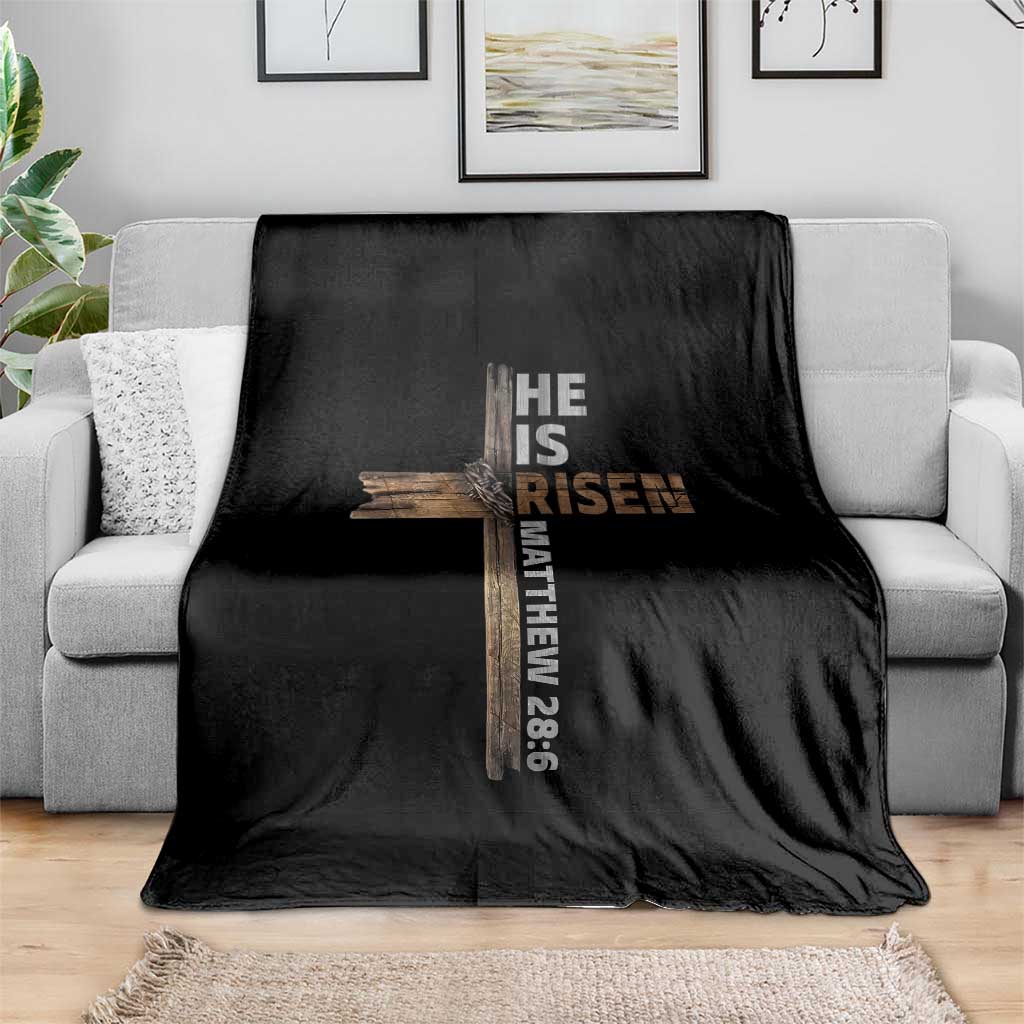 He is Risen Christian Throw Blanket Easter Cross Jesus Christian TS14 Print Your Wear