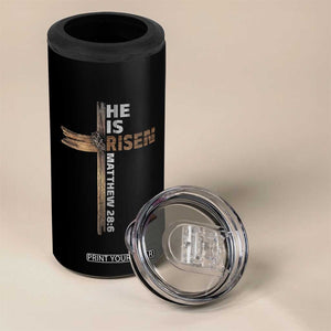 He is Risen Christian 4 in 1 Can Cooler Tumbler Easter Cross Jesus Christian TS14 Print Your Wear