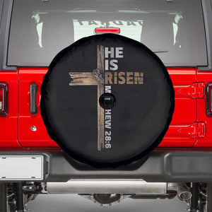 He is Risen Christian Spare Tire Cover Easter Cross Jesus Christian TS14 Black Print Your Wear