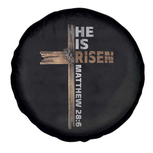He is Risen Christian Spare Tire Cover Easter Cross Jesus Christian TS14 Print Your Wear