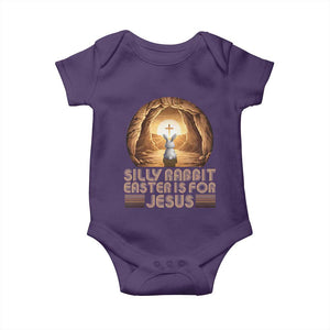Silly Rabbit Easter Is For Jesus Baby Onesie Christian Jesus Easter TS14 Purple Print Your Wear